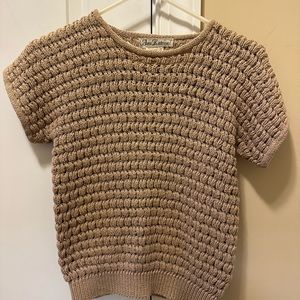 Anne Katrine Vintage Crochet Knit Sweater Size Small * Tag is Large